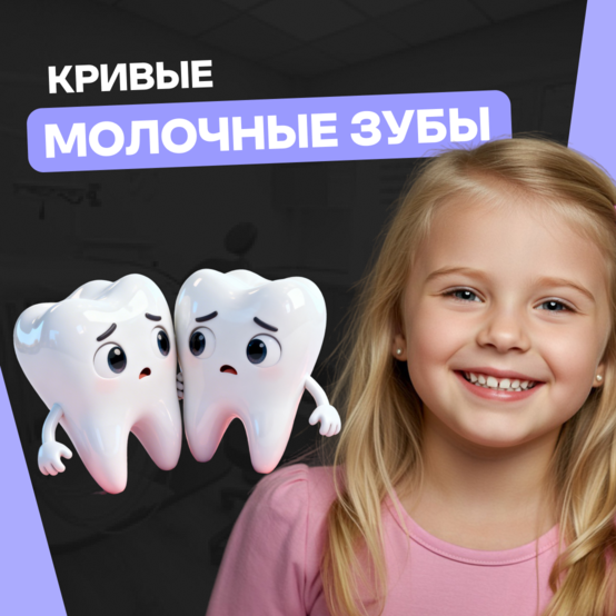 Почему у ребёнка растут кривые молочные зубы