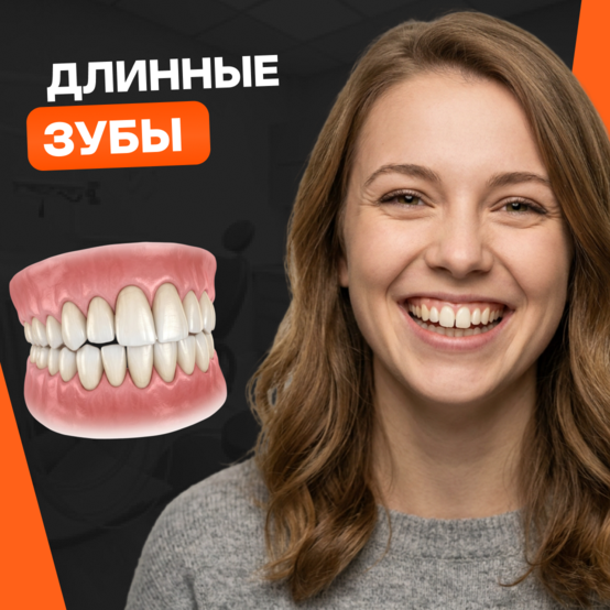 Длинные передние зубы: что делать